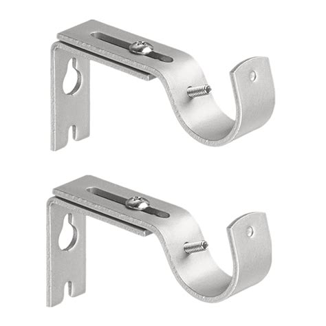 2 pc metal curtain rod bracket 1 3 8|cross curtain rods.